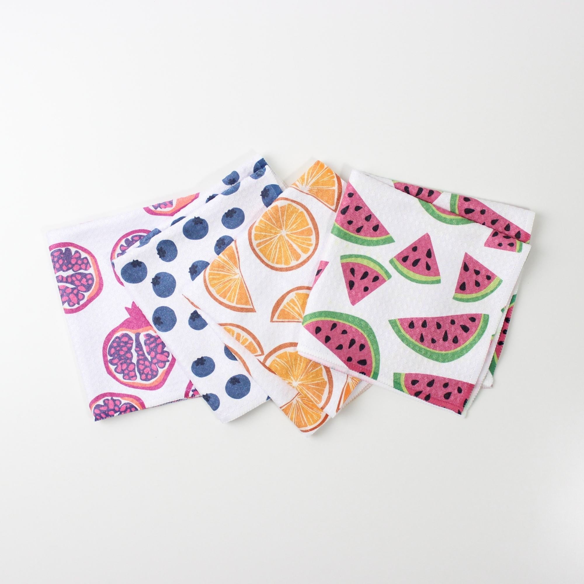 Freshly Squeezed Washcloth Set - 12''x12'' Set of Four