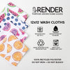 Freshly Squeezed Washcloth Set - 12''x12'' Set of Four