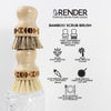Geo Boho Bamboo Scrub Brush