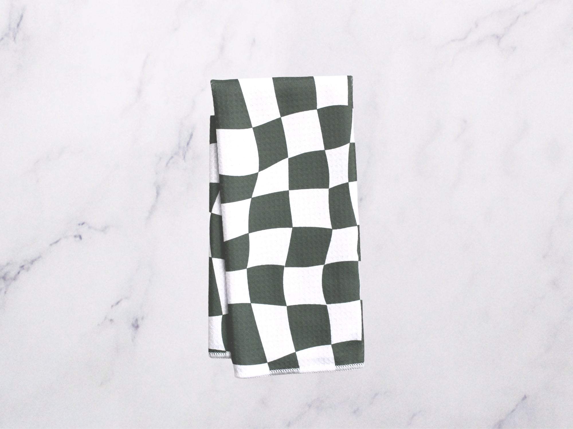Green Checkers Dish Towel - 16''x24''