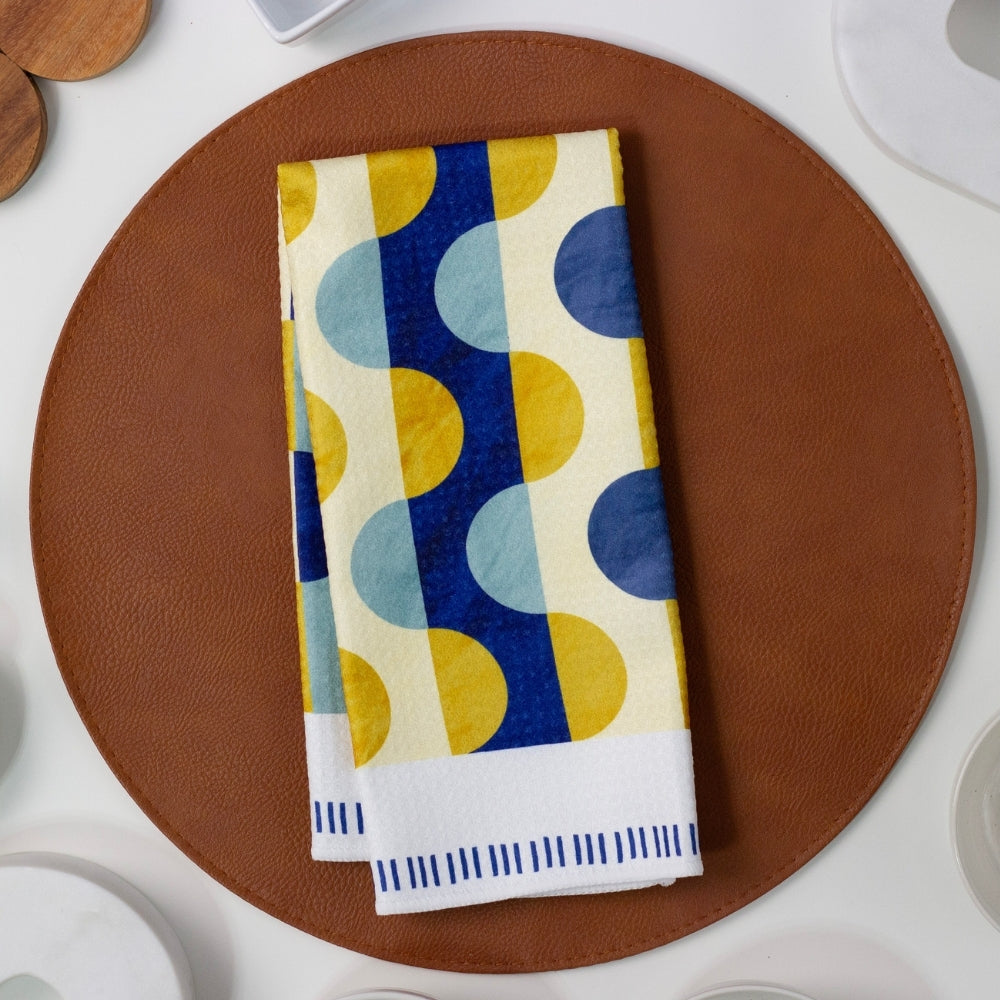 Cool Geo Squiggle Quilt Dish Towel- 16''x24''