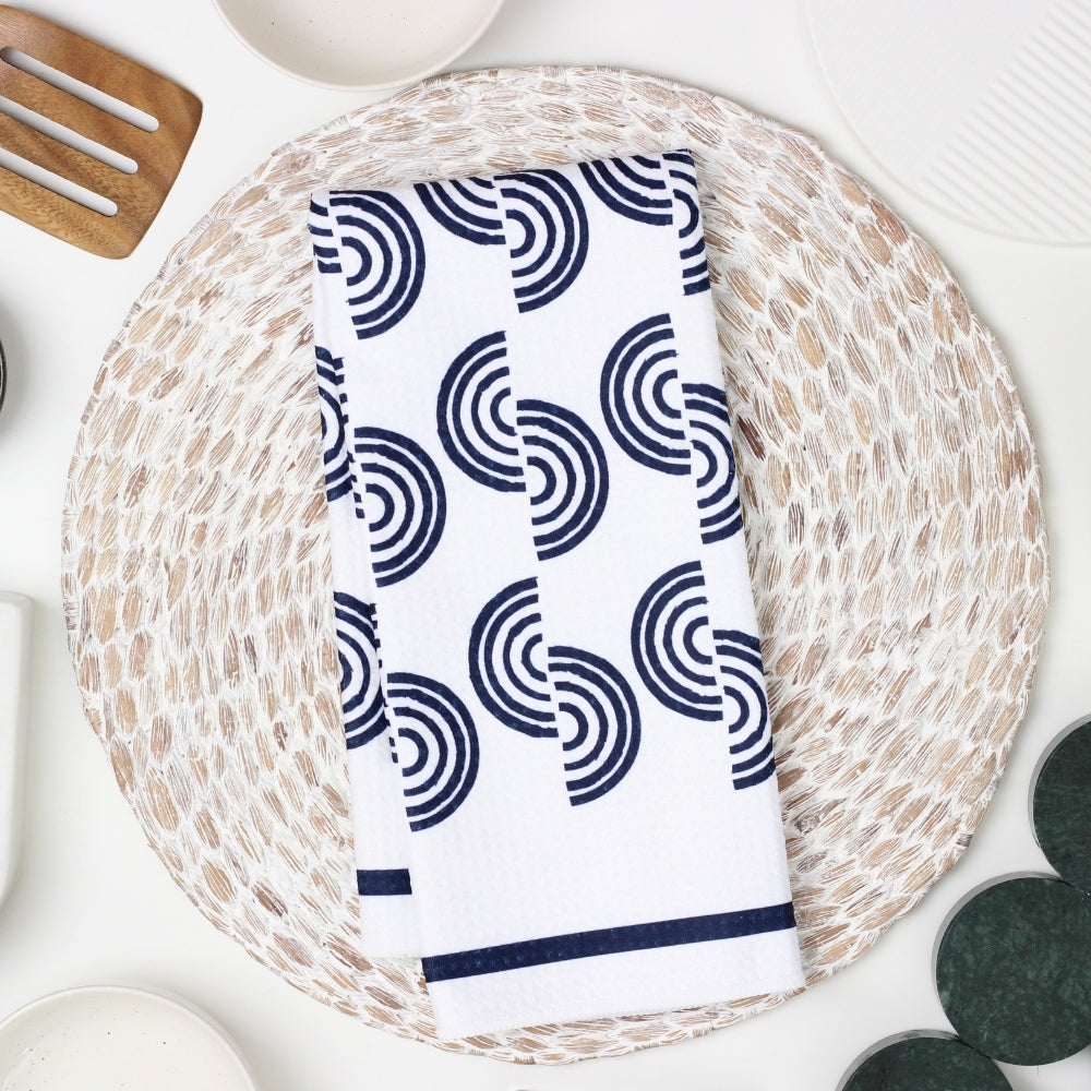 Blue Swirl Dish Towel - 16''x24''