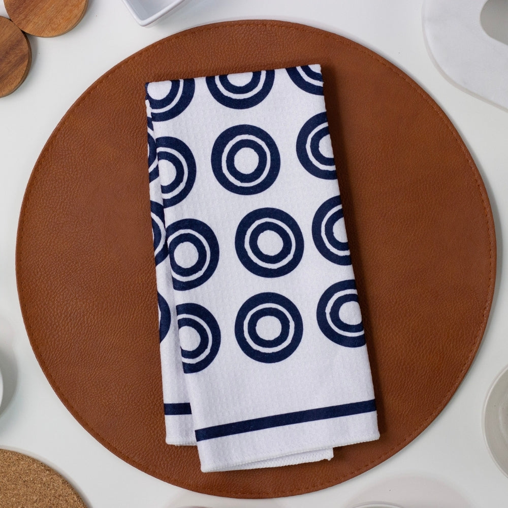 Blue Circles Dish Towel - 16''x24''