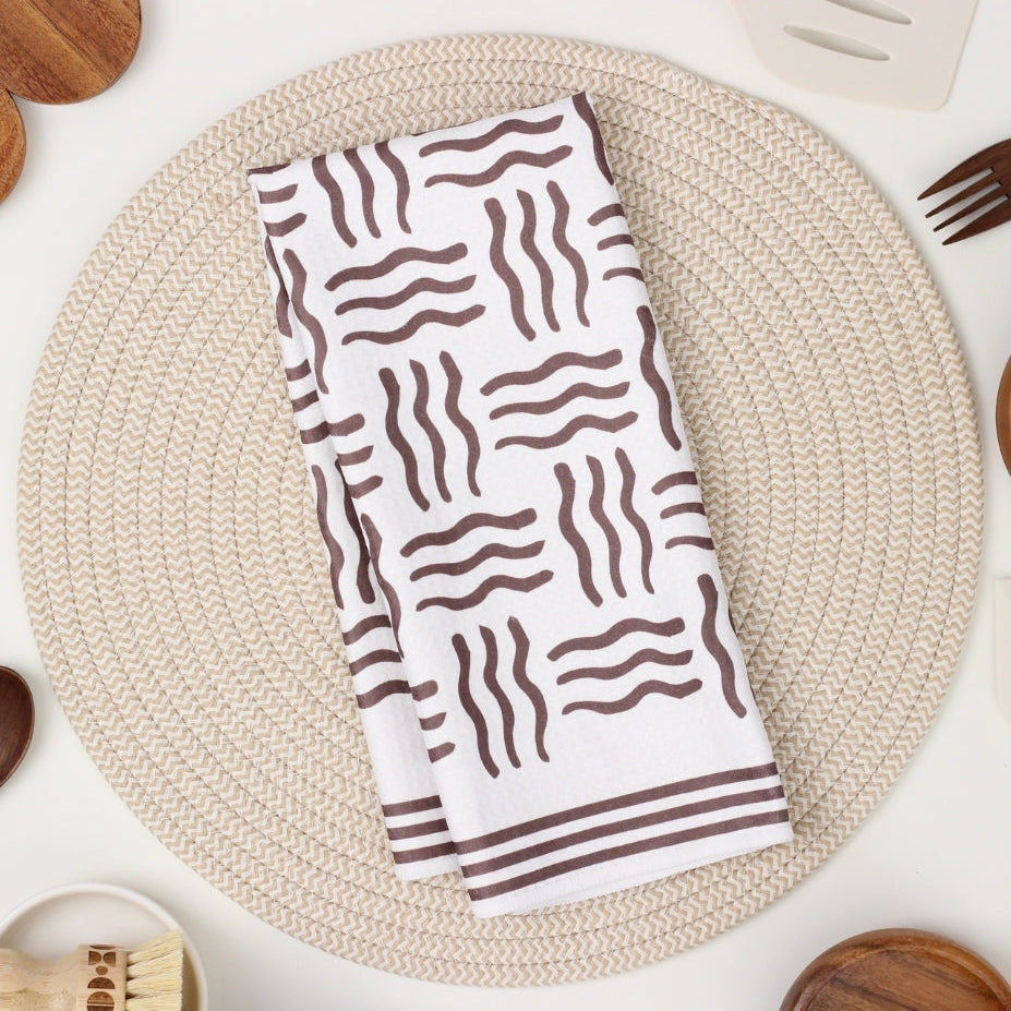 Chocolate Krinkle Dish Towel - 16''x24''