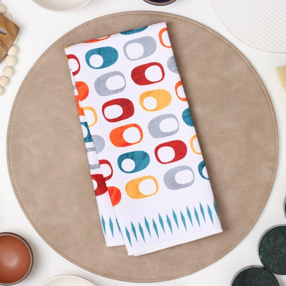Mid-Century Atomic Switch Dish Towel  - 16''x24''