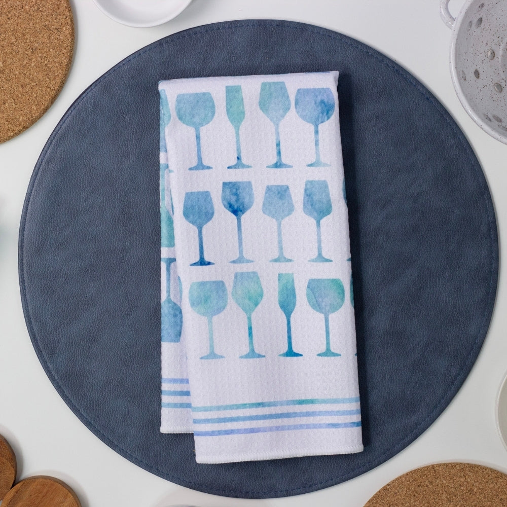 Wine Glass Dish Towel - 16''x24''