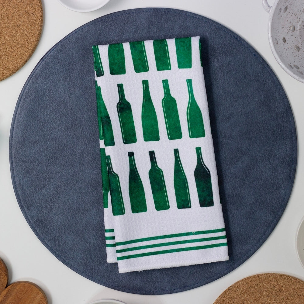 Wine Bottle Dish Towel - 16''x24''