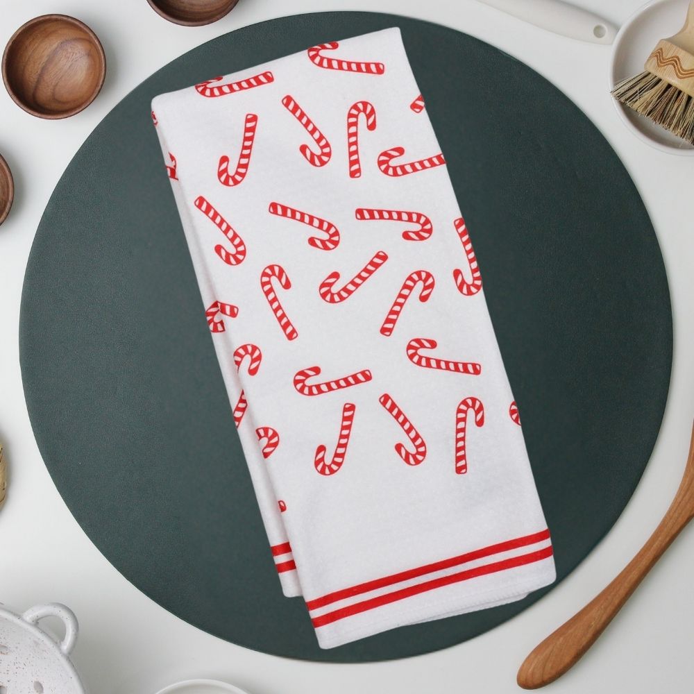 Candy Cane Dish Towel - 16''x24''