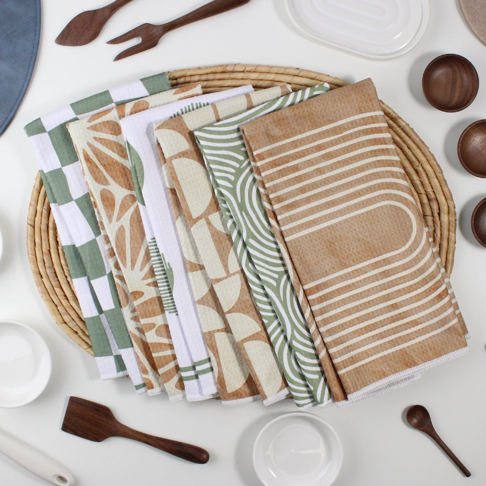 Sage and Sand Dish Towel Set - 6pk- Series Bundle