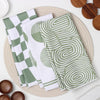 Green Checkers Dish Towel - 16''x24''