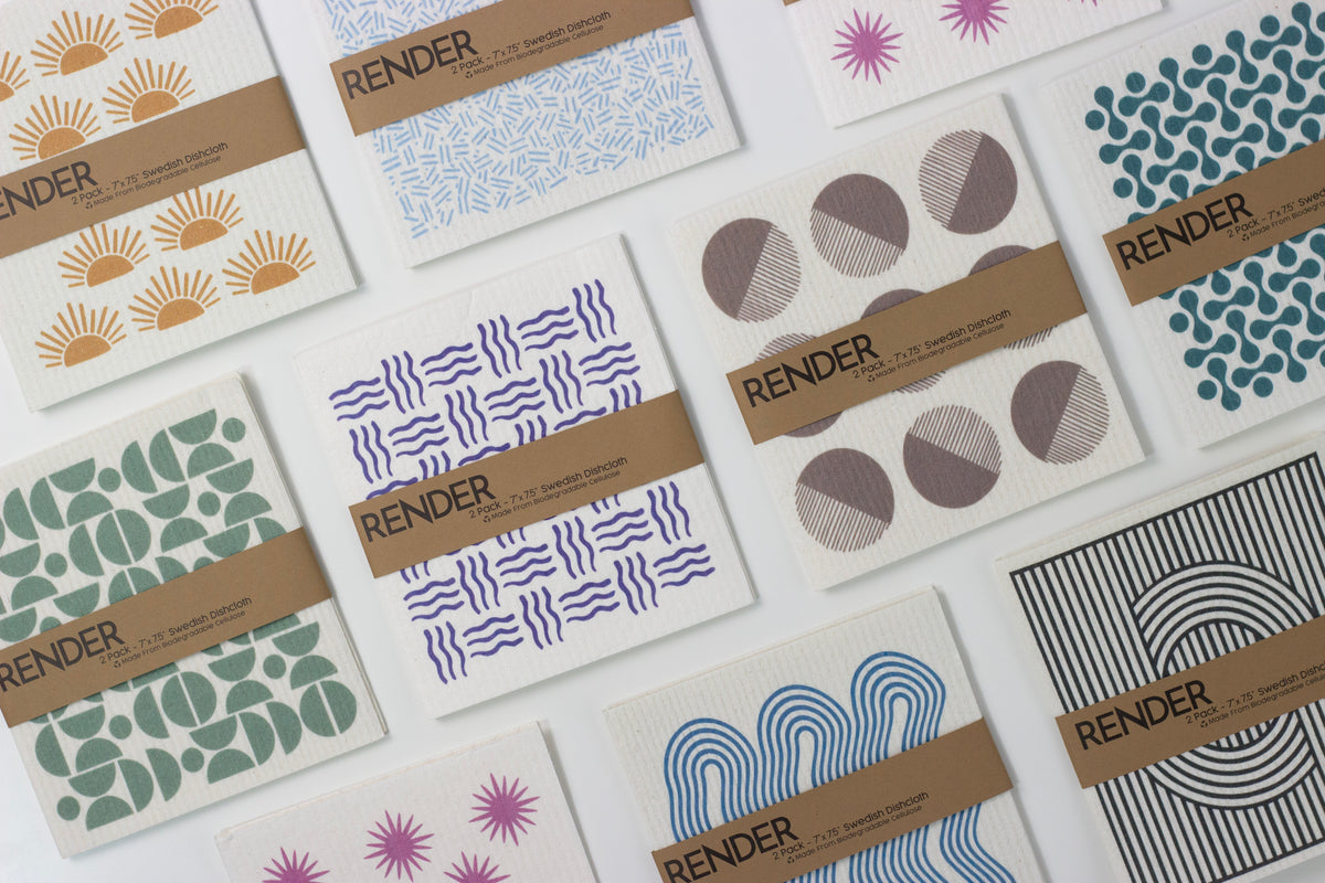 Render Goods | Modern Sustainable Dish Towels, Eco Kitchen Essentials
