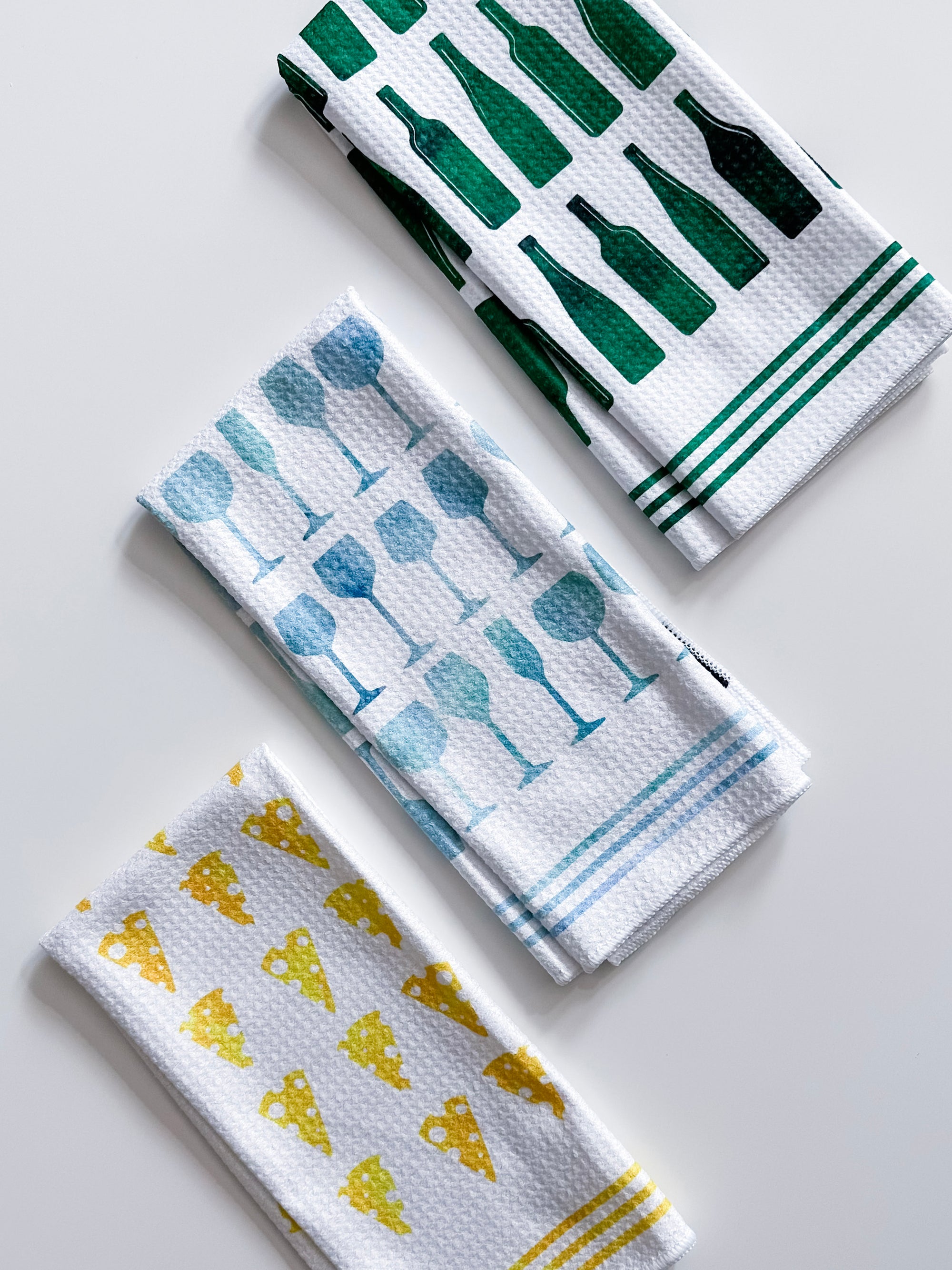 Wine Dish Towel Trio - 3pk - 16''x24''
