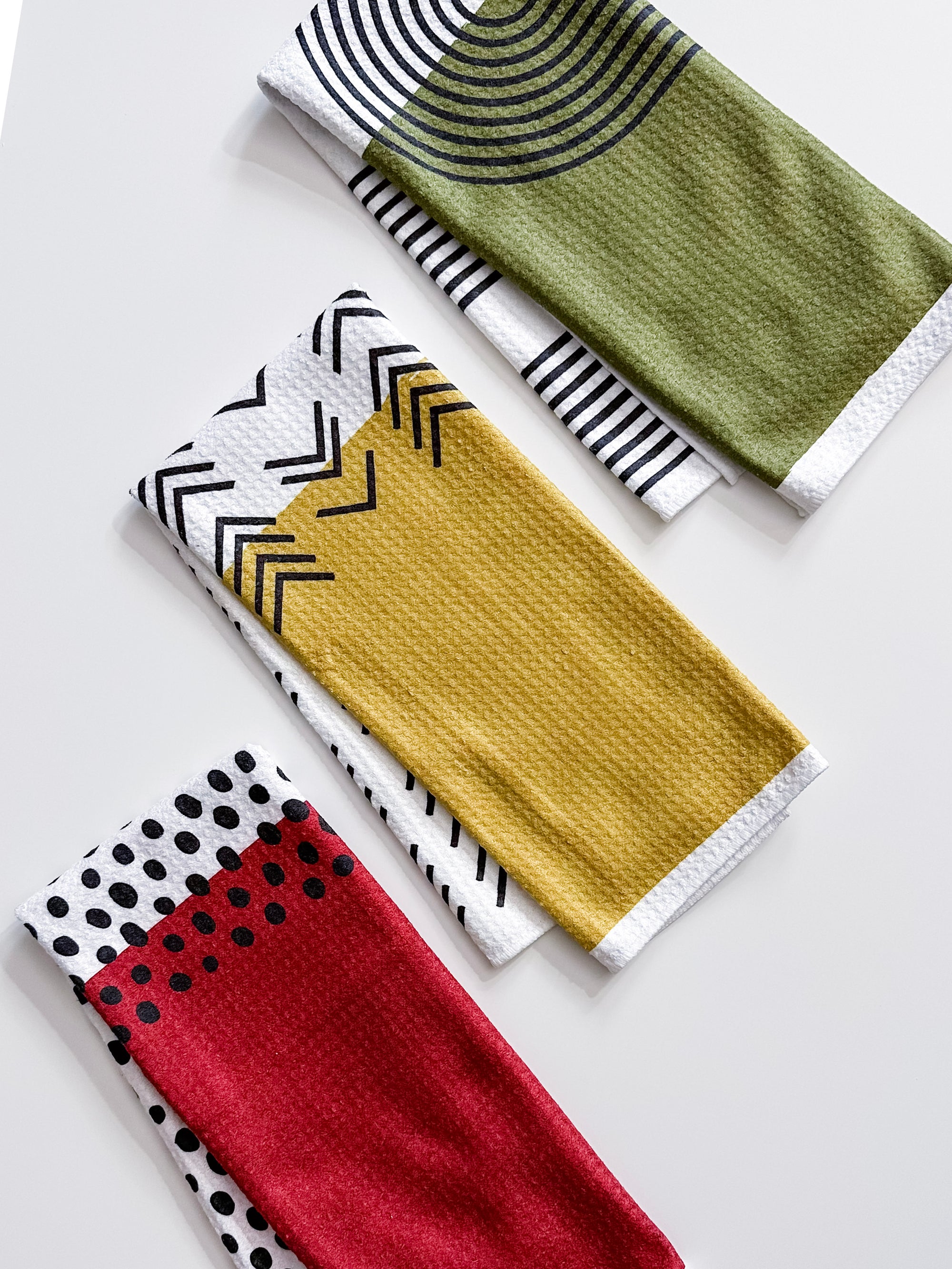 Colorblock Dish Towel Trio - 3pk - 16''x24'' – Render Goods