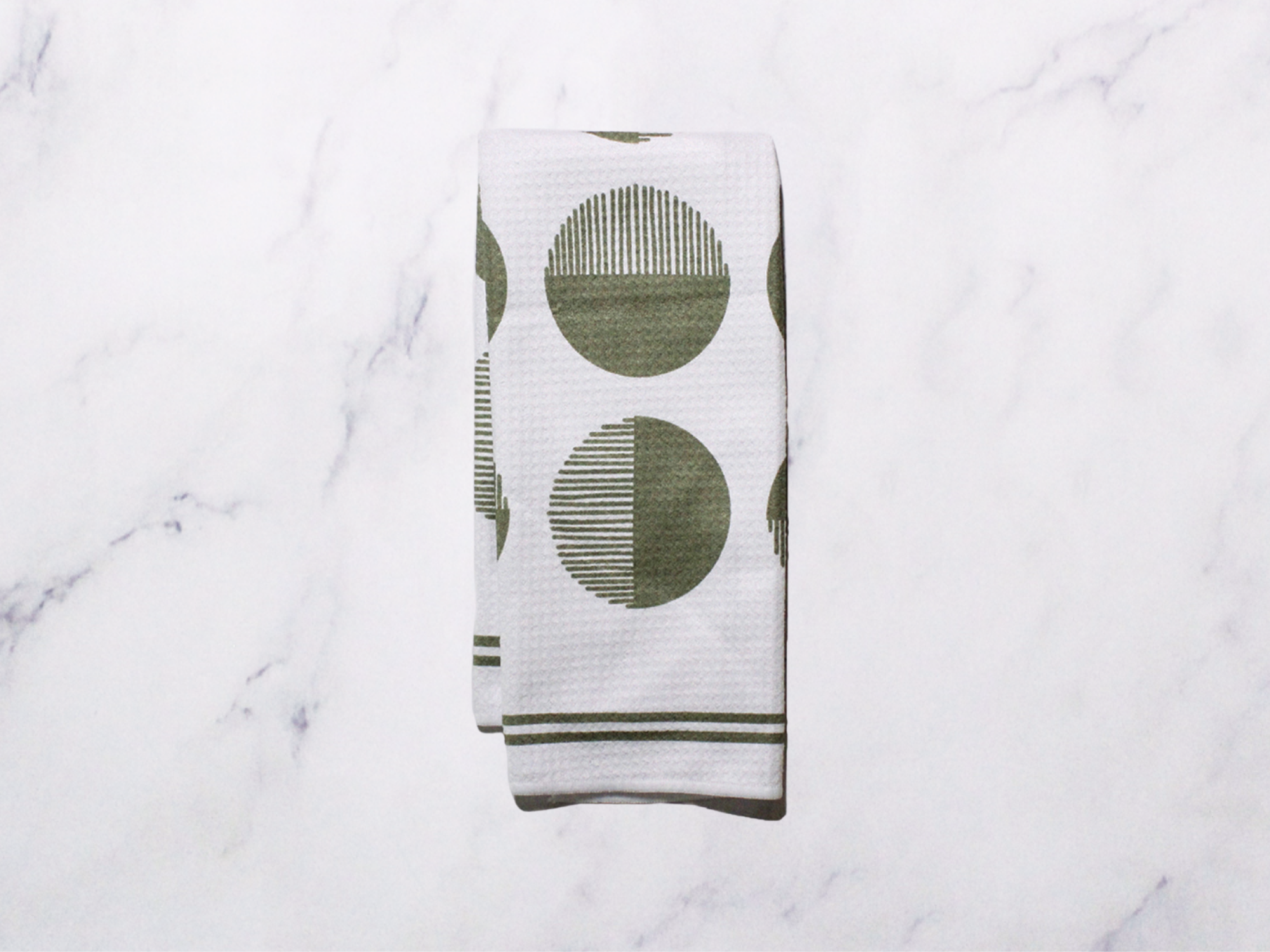Green Circle Comb Dish Towel - 16''x24''