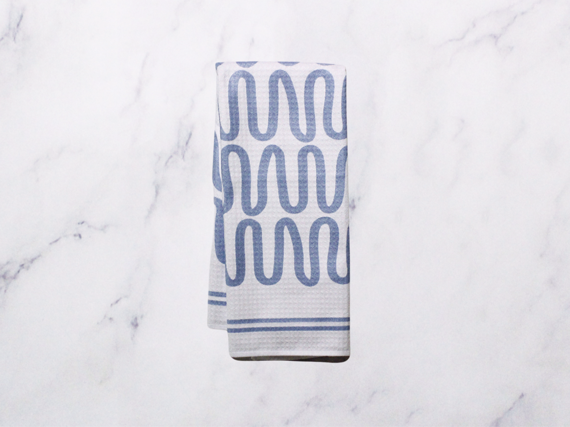 Sky Blue Squiggles Dish Towel- 16''x24''