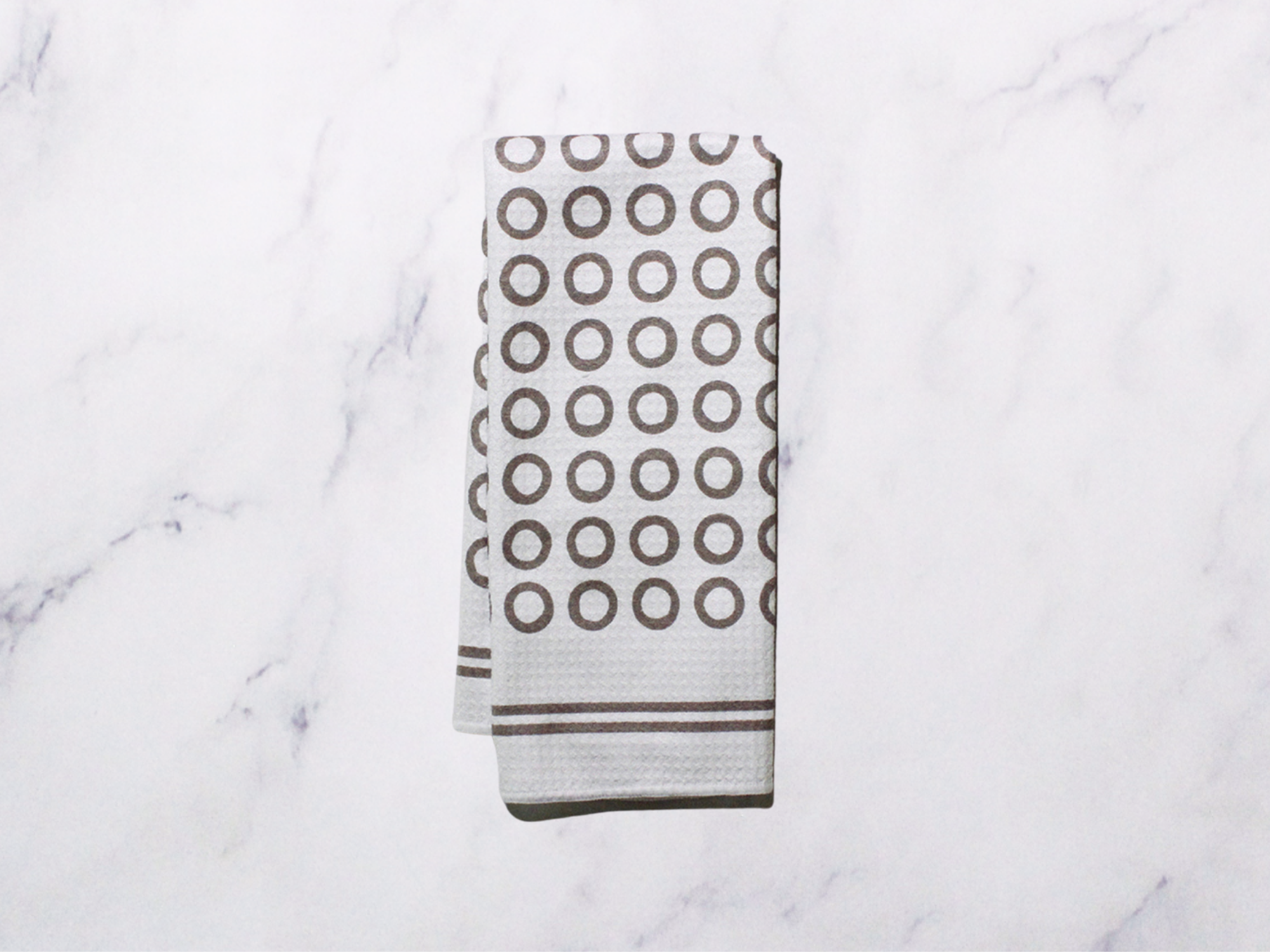 Grey Micro Circles Dish Towel - 16''x24''
