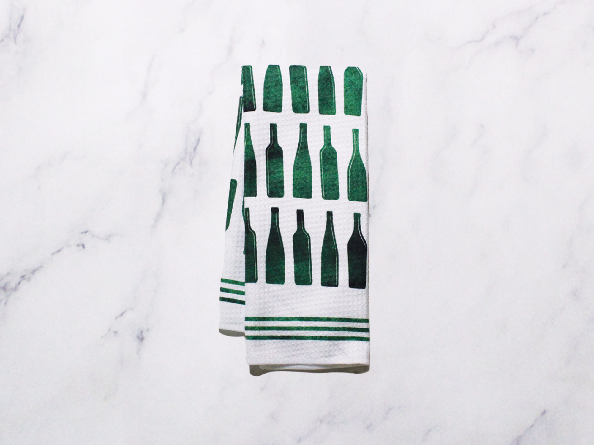 Wine Bottle Dish Towel - 16''x24''
