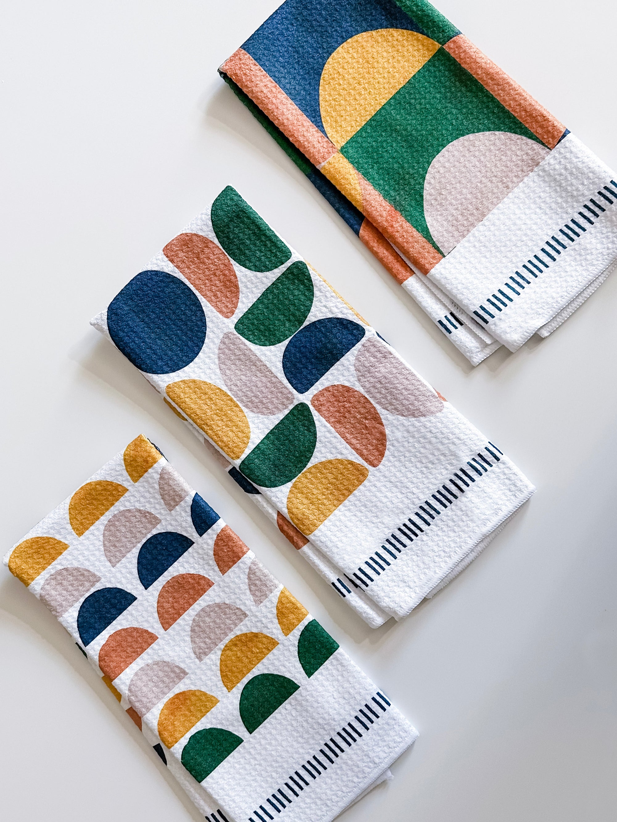 Decorative Kitchen Towels  Organic Saturation - Boho Coral Aztec -  DiaNoche Designs