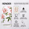 Peony Flower Dish Towel - 16''x24''