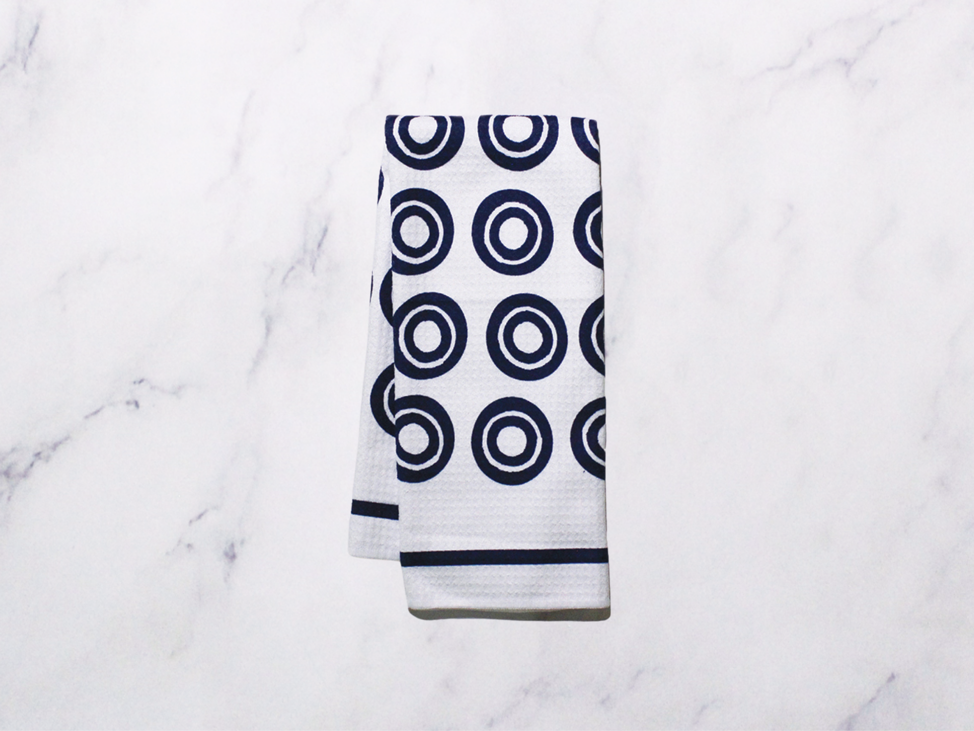 Blue Circles Dish Towel - 16''x24''