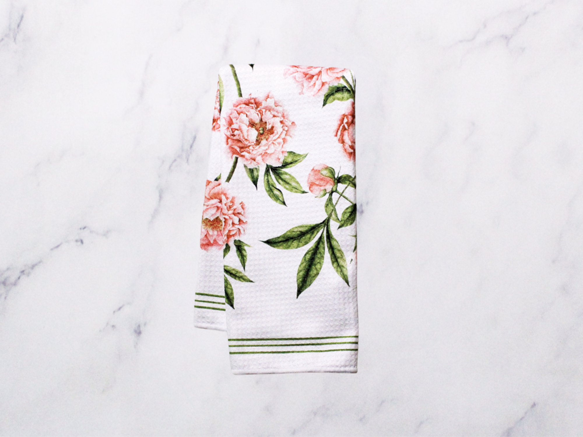 Peony Flower Dish Towel - 16''x24''