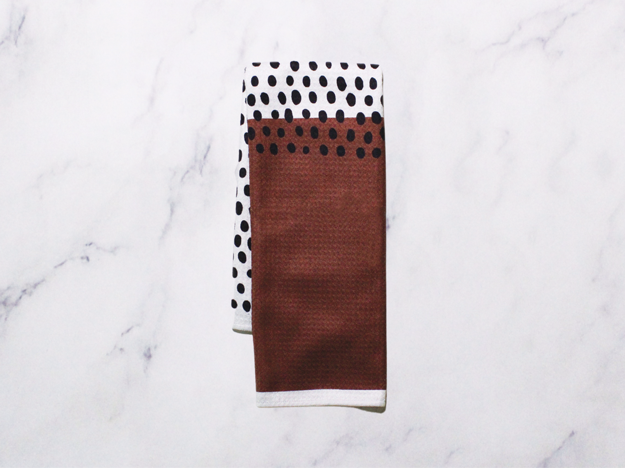 Polka Dot Colorblock Dish Towel - 16''x24''