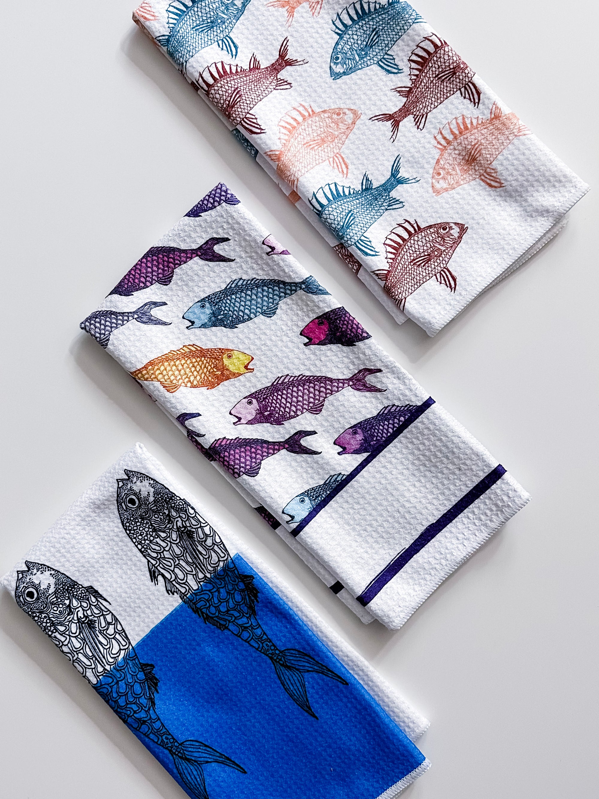 Catch of the Day Dish Towel Trio - 3pk - 16''x24''