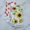 Watercolor Floral Dish Towel Trio - 3pk - 16''x24''