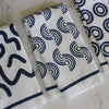 Blue Swirl Abstract Dish Towel Trio - 3pk - 16''x24''