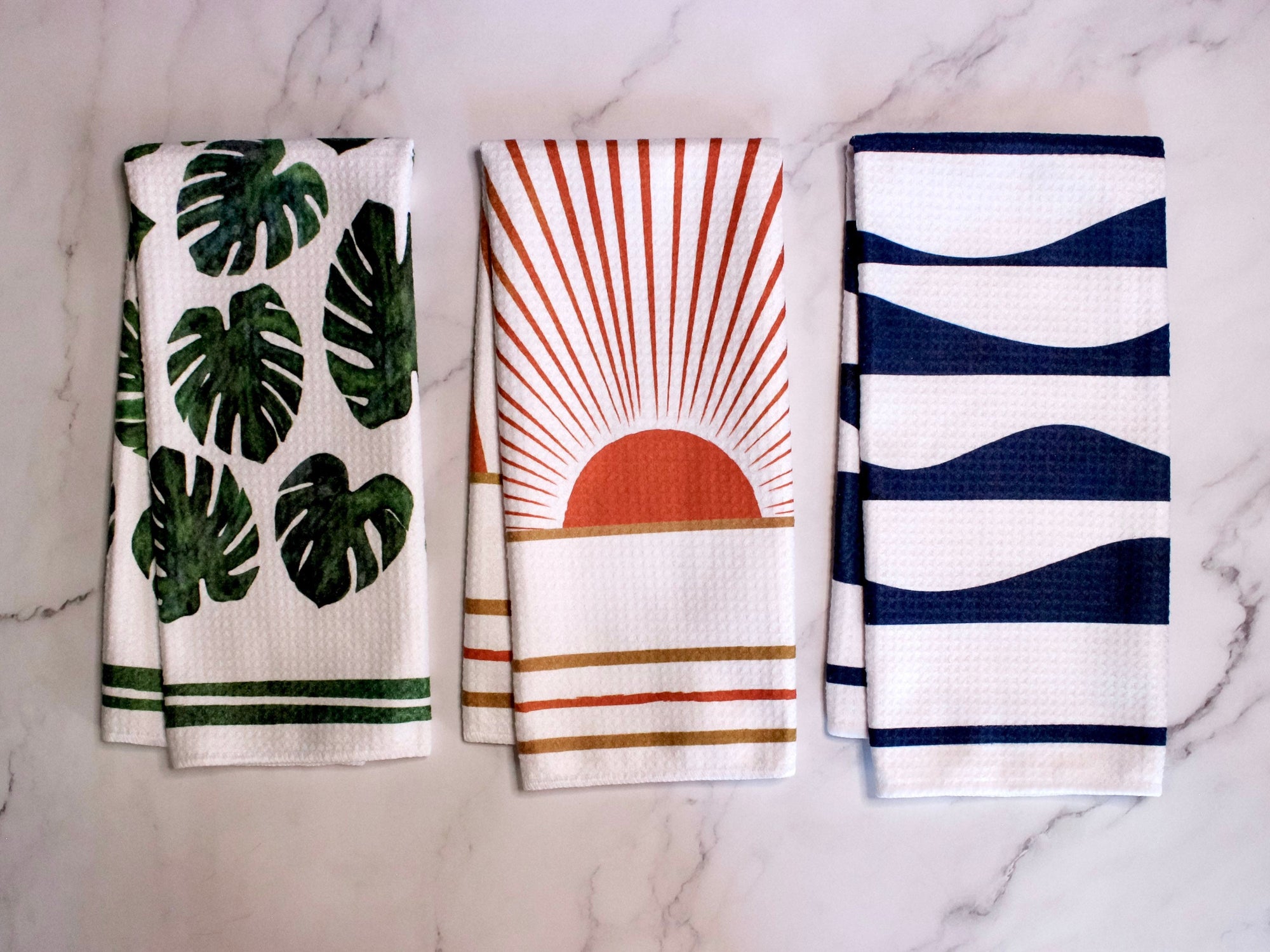 Patterned Kitchen Towel Trio